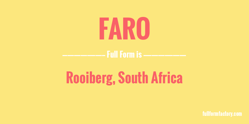 faro-full-form