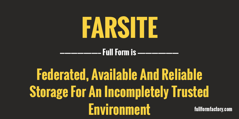 farsite-full-form