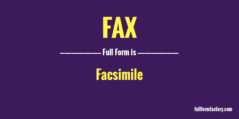 fax-full-form