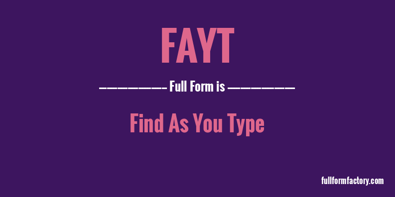 fayt-full-form