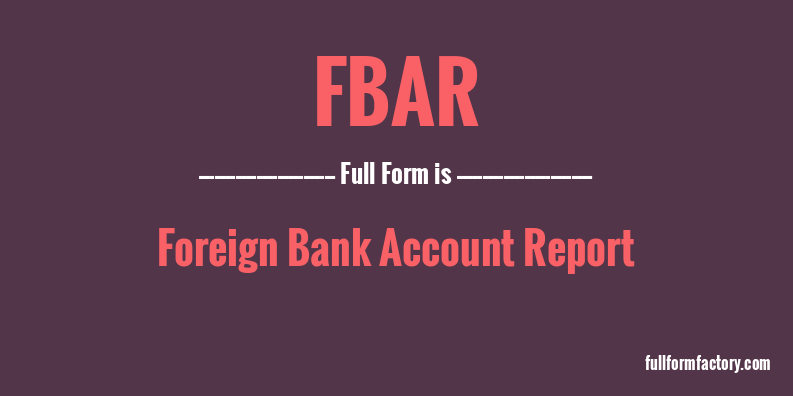 fbar-full-form