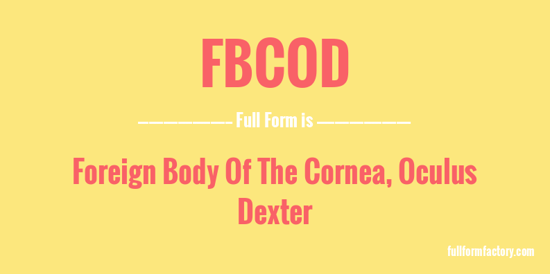 fbcod-full-form