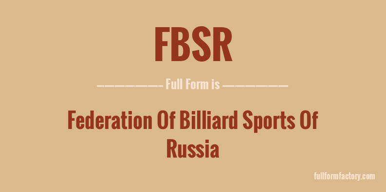 fbsr-full-form