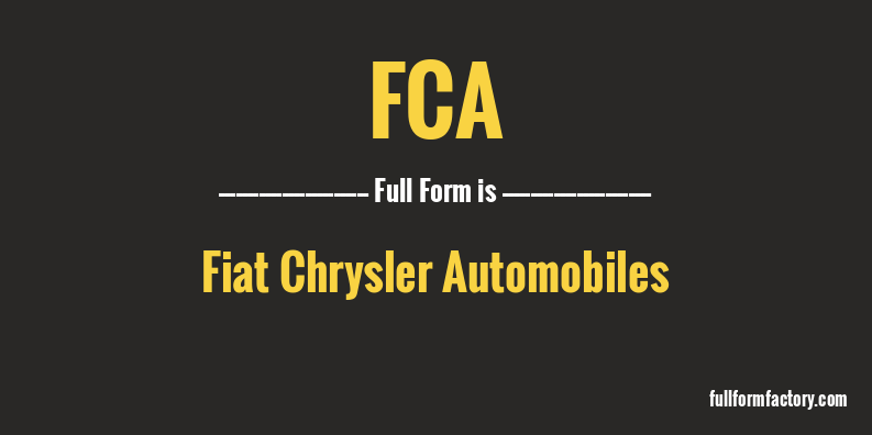 fca-full-form