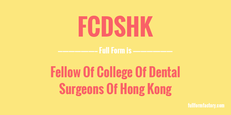 fcdshk-full-form
