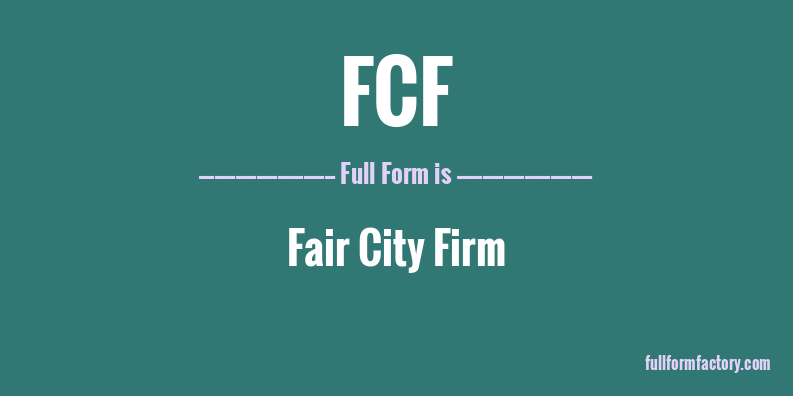 fcf-full-form