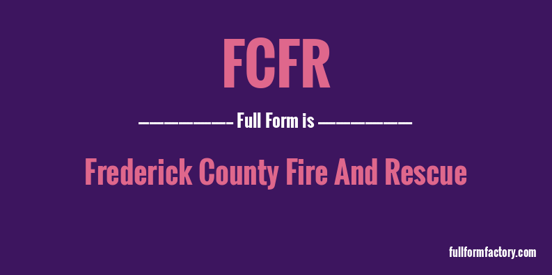 fcfr-full-form