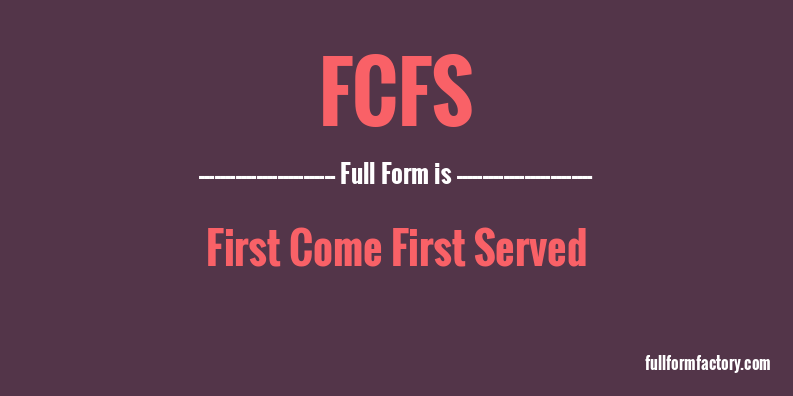 fcfs-full-form