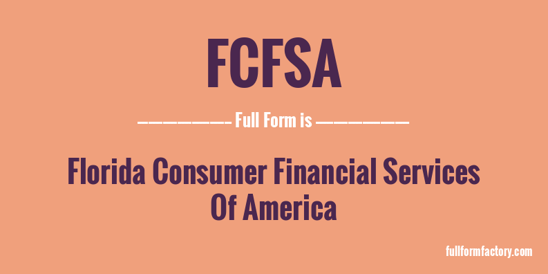 fcfsa-full-form