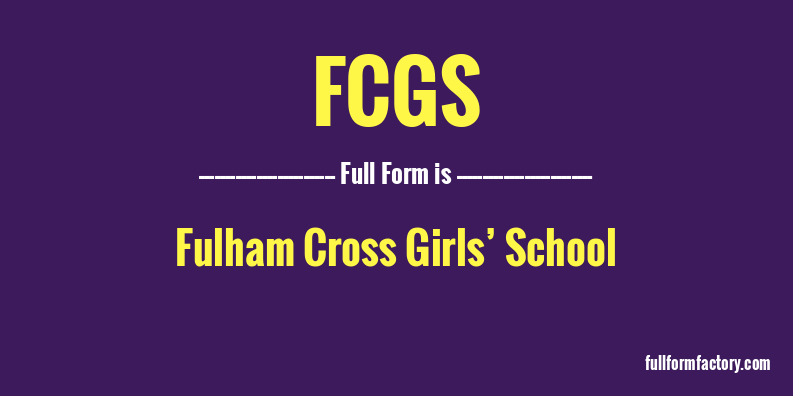 fcgs-full-form