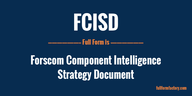 fcisd-full-form