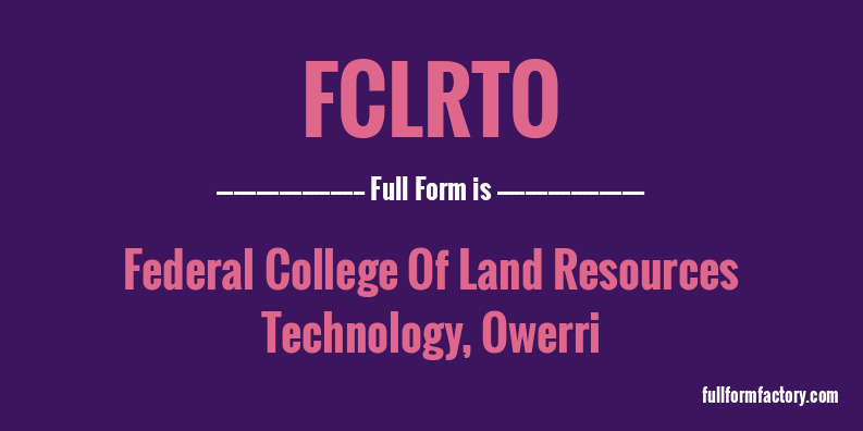 fclrto-full-form