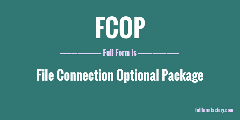 fcop-full-form