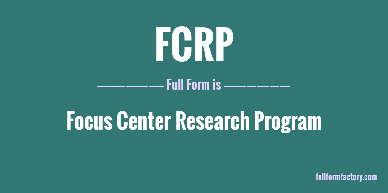 fcrp-full-form