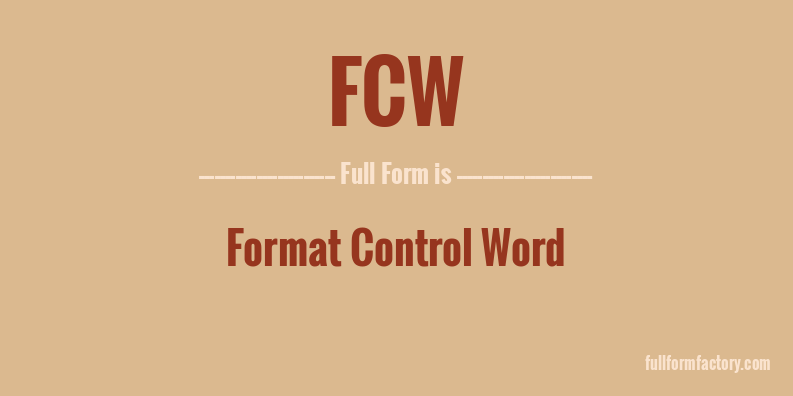 fcw-full-form
