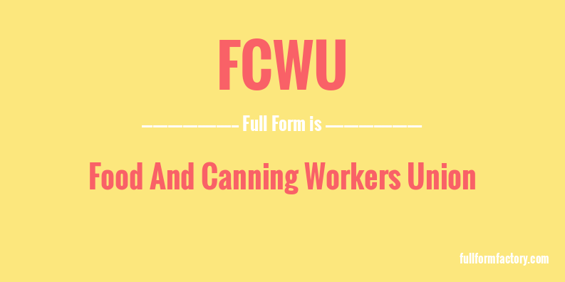 fcwu-full-form