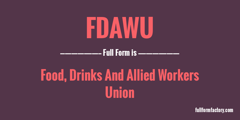 fdawu-full-form
