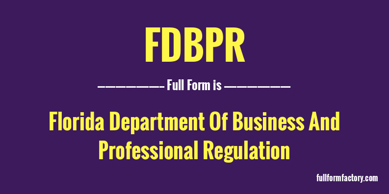 fdbpr-full-form