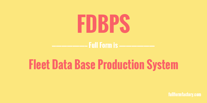fdbps-full-form