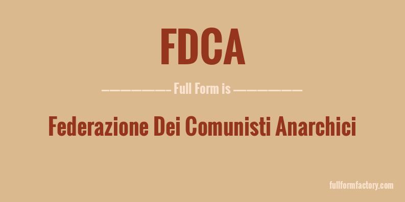 fdca-full-form