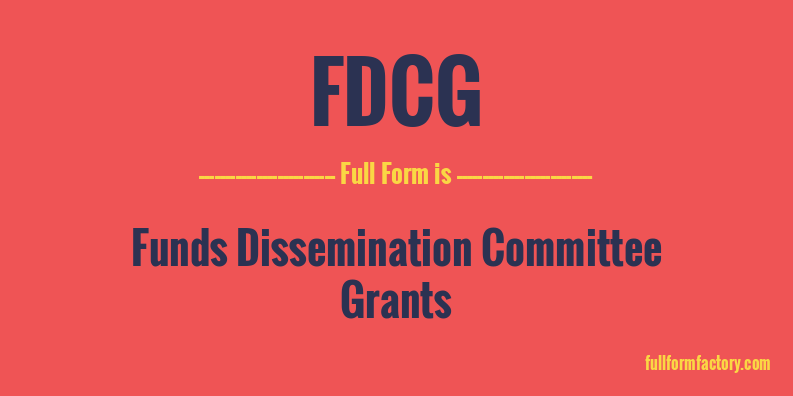 fdcg-full-form