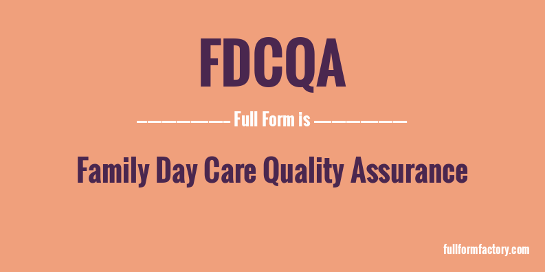 fdcqa-full-form