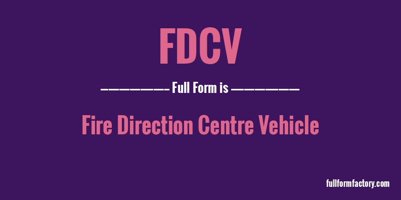 fdcv-full-form
