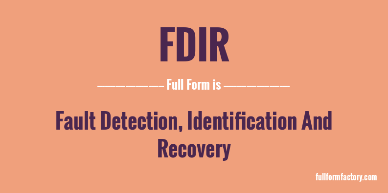 fdir-full-form