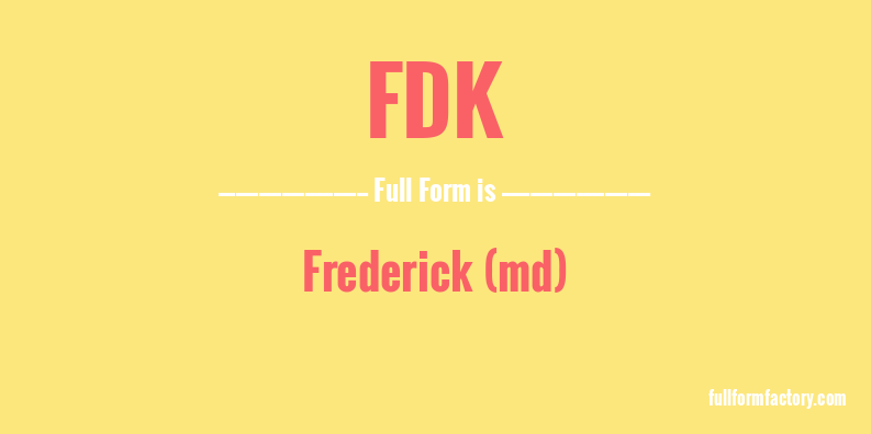 fdk-full-form