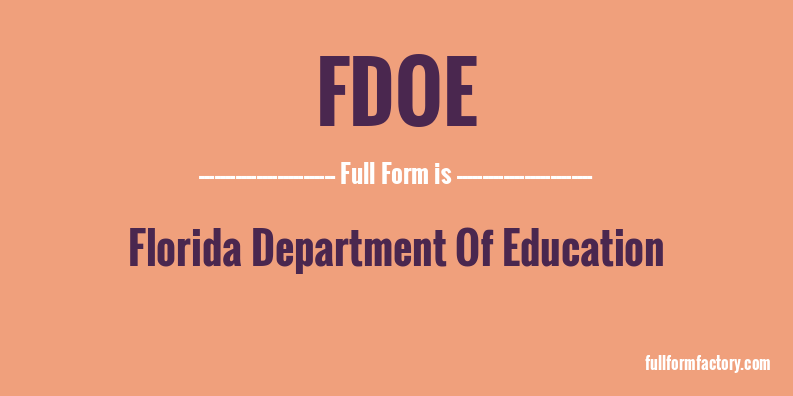 fdoe-full-form
