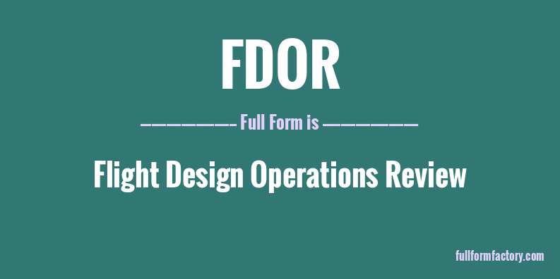 fdor-full-form