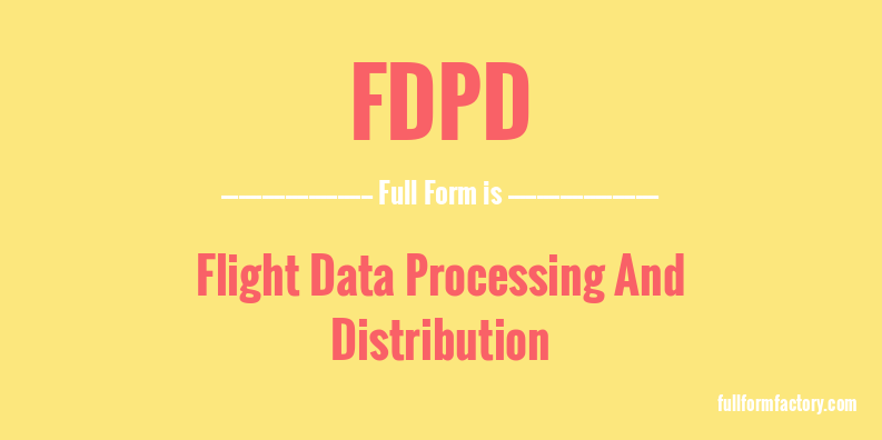 fdpd-full-form