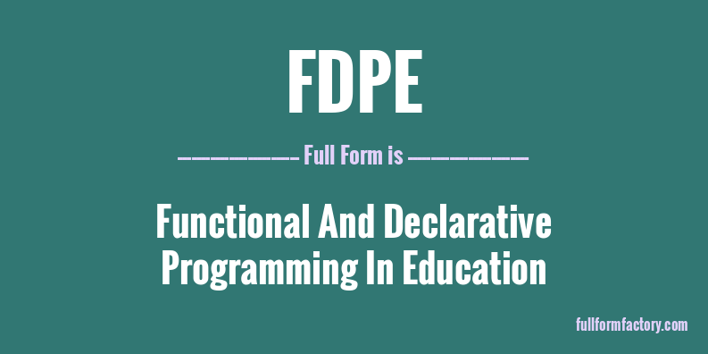 fdpe-full-form