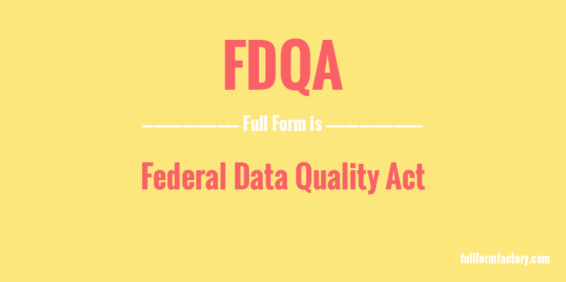 fdqa-full-form