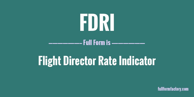 fdri-full-form