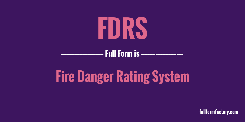 fdrs-full-form