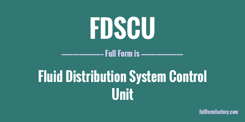 fdscu-full-form