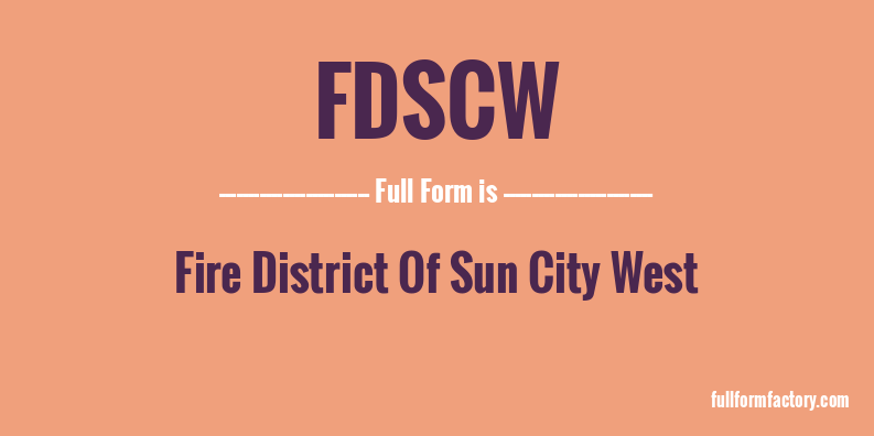 fdscw-full-form