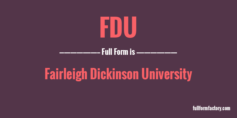 fdu-full-form