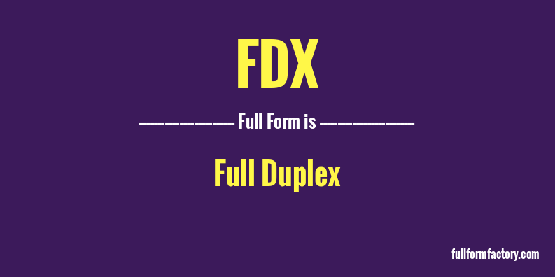 fdx-full-form