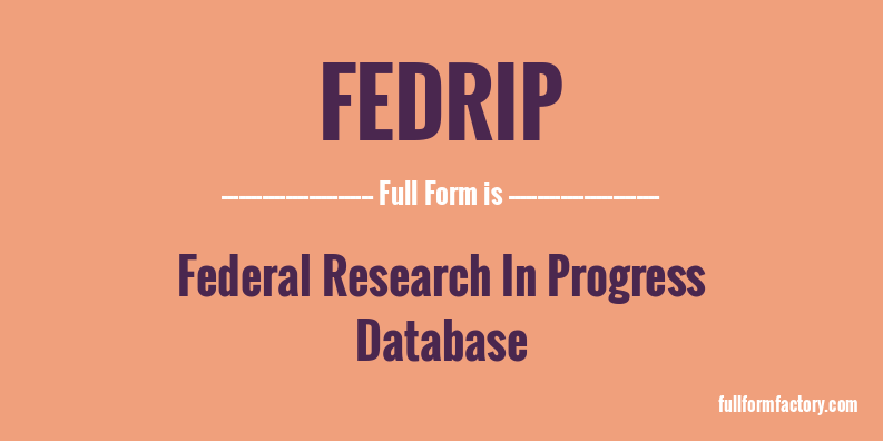 fedrip-full-form