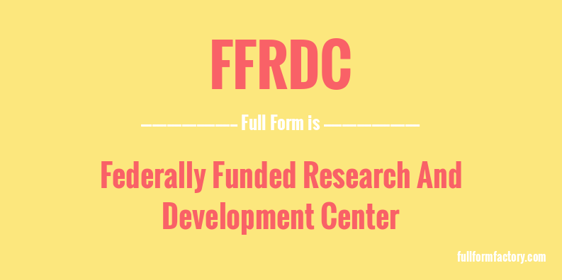 ffrdc-full-form