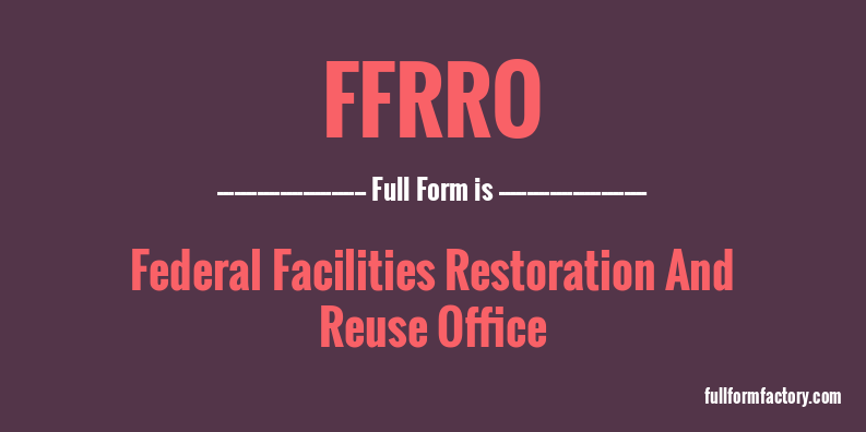 ffrro-full-form