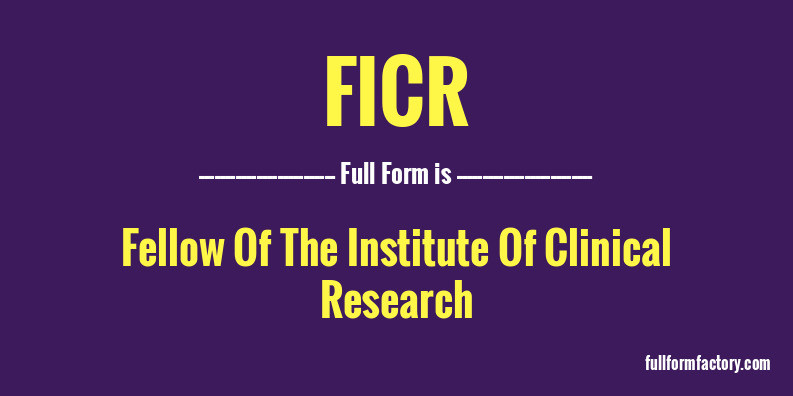 ficr-full-form