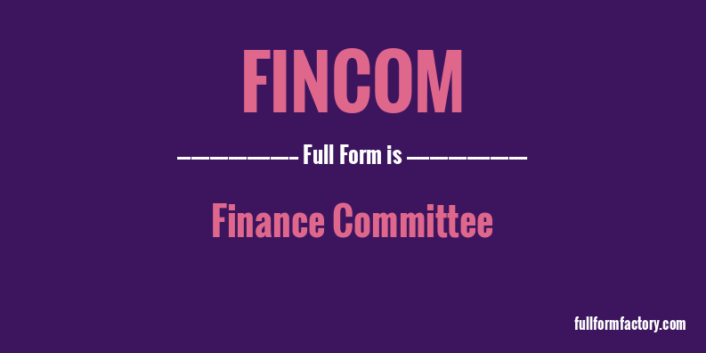 fincom-full-form