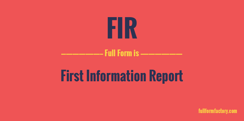 fir-full-form
