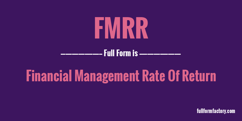fmrr-full-form