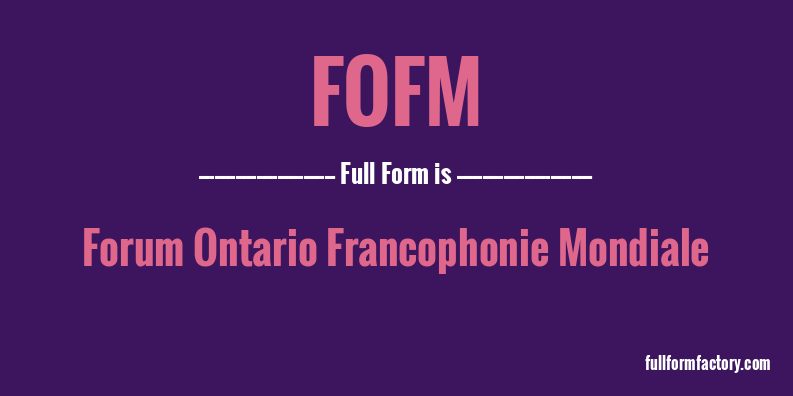 fofm-full-form