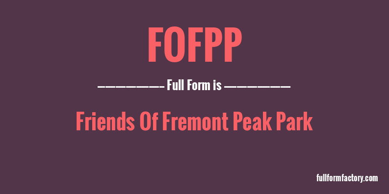 fofpp-full-form