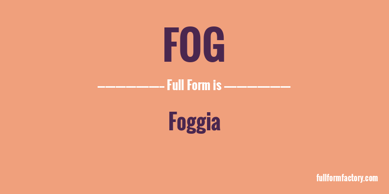 fog-full-form